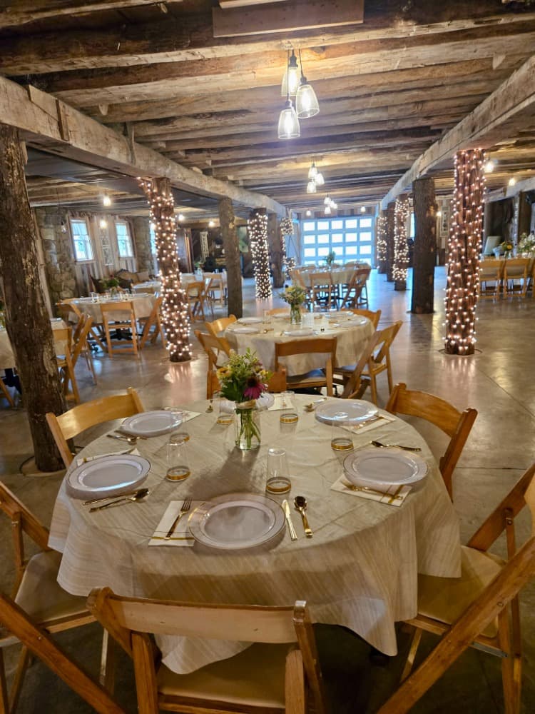 The Timber Lounge on the barn's lower level.
